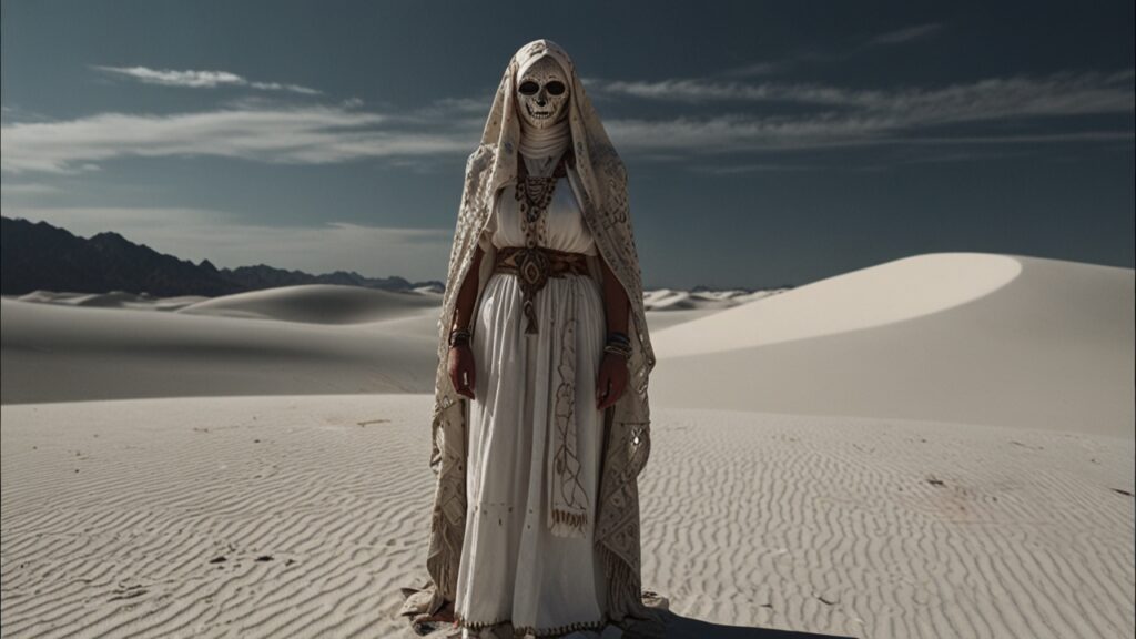 Descubra a misteriosa lenda de Pavla Blanca, o fantasma que assombra as dunas do Parque Nacional de White Sands. Conheça a trágica história de amor e a fascinante aparição noturna. Explore o folclore do Novo México e mergulhe na magia e mistério desse conto único.